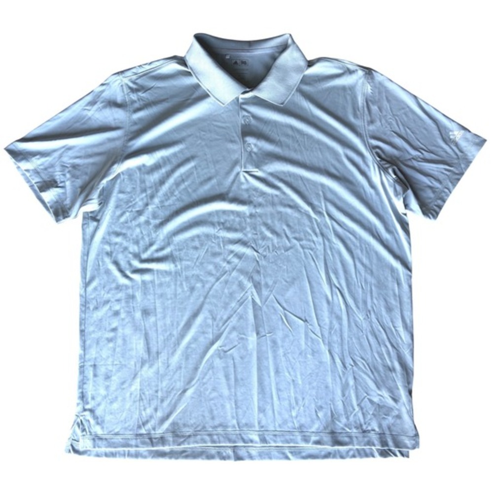 Adidas Golf Puremotion Polo Mens XL Light Blue Gray Short Sleeve Performance